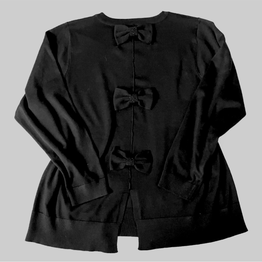 PHILOSOPHY REPUBLIC OF CLOTHING Elegant Black Bow-Accented Sweater